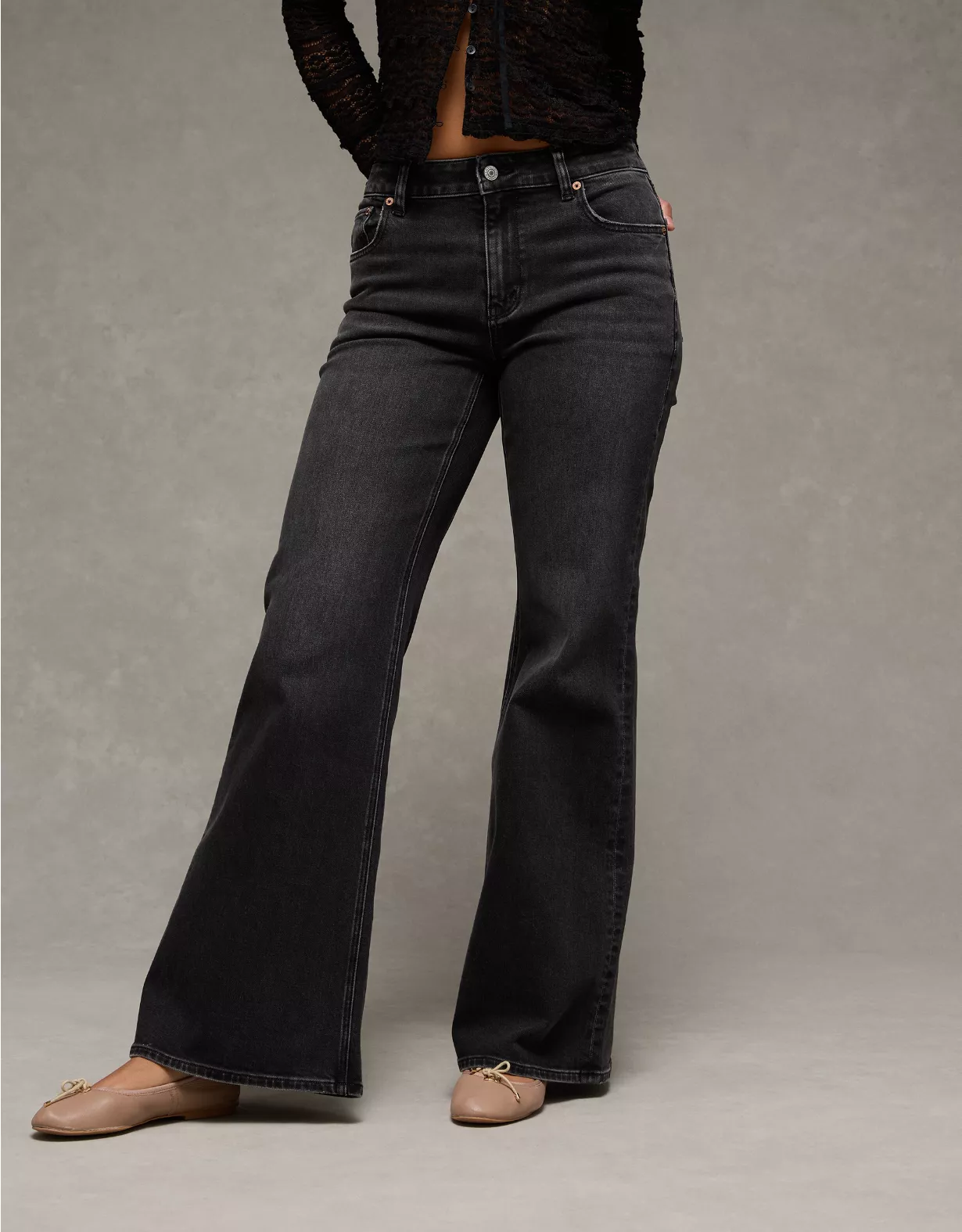 AE Stretch High-Waisted Flare Jean