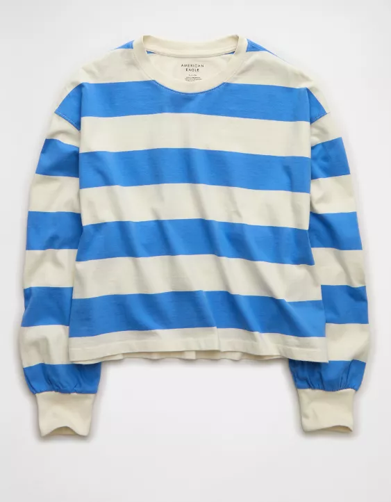 AE Striped Balloon Sleeve T-Shirt - Image 4