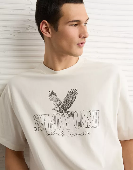 AE Boxy Johnny Cash Graphic T-Shirt - Image 7