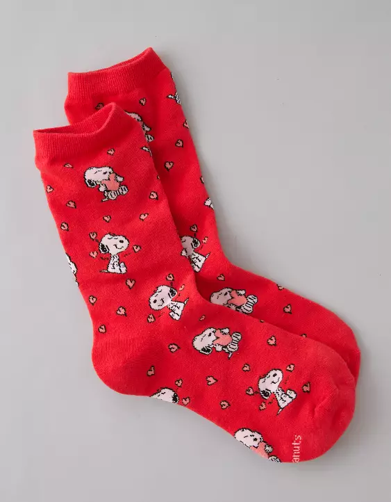 AE Snoopy Valentine's Day Crew Socks - Image 3