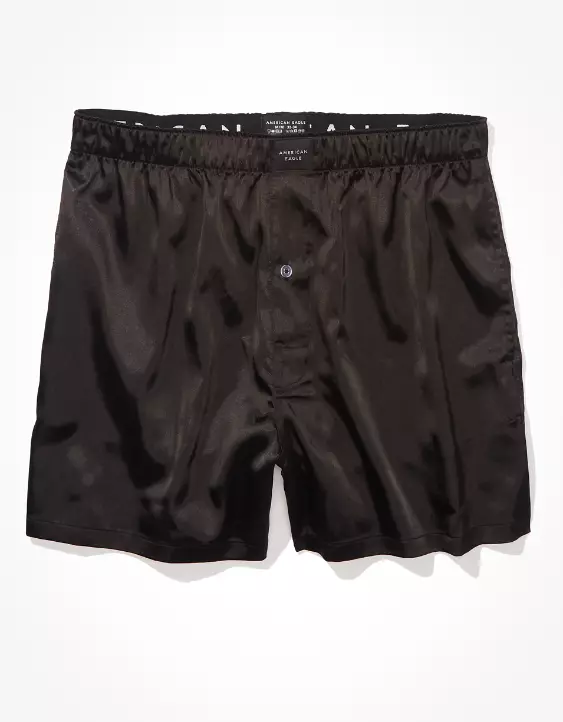 AEO Men's Solid Satin Pocket Boxer Short - Image 3