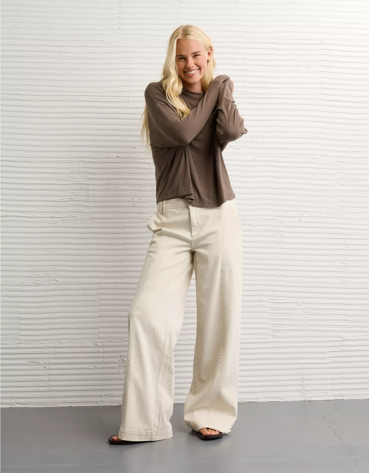 AE Soft & Sexy Long Sleeve Mockneck T-Shirt