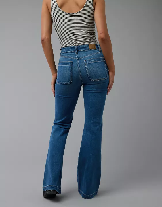 AE Next Level Super High-Waisted Flare Jean - Image 2