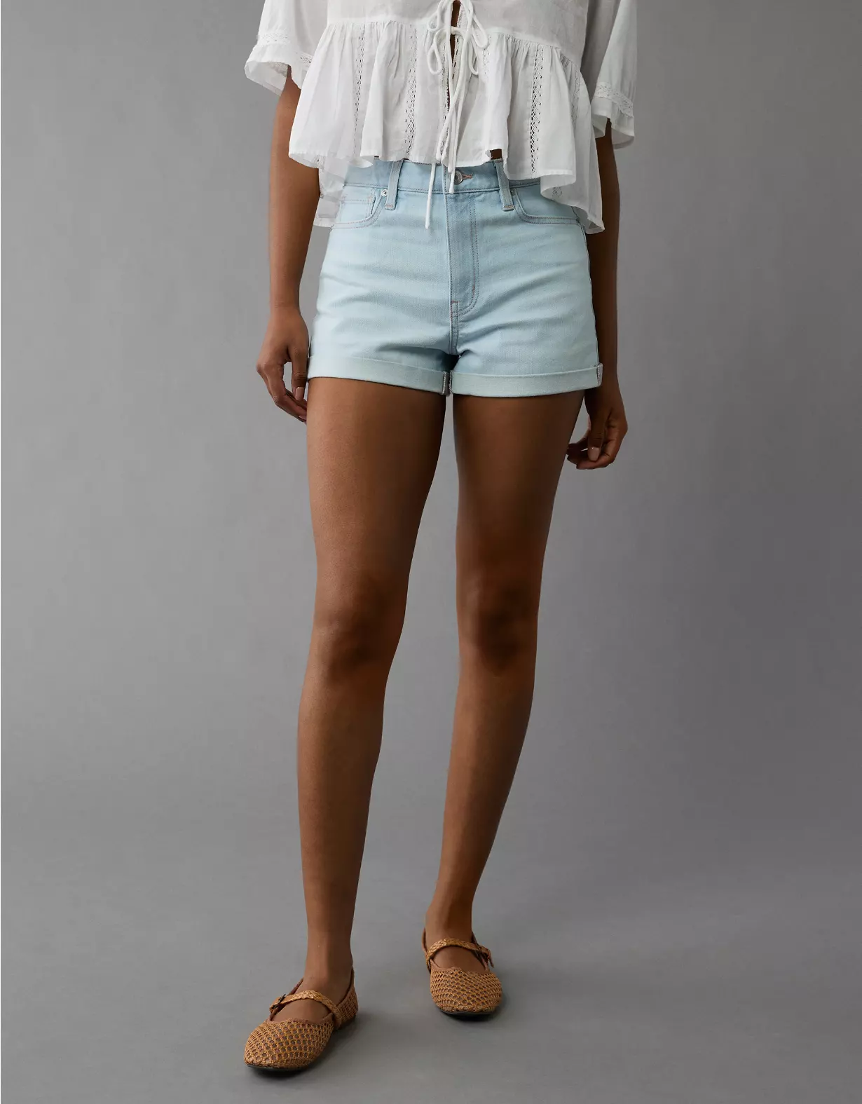 AE Stretch Denim Mom Short