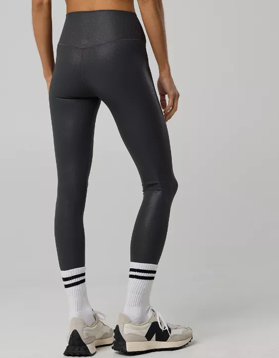 OFFLINE By Aerie Real Me XTRA Rib Foil Legging - Image 3