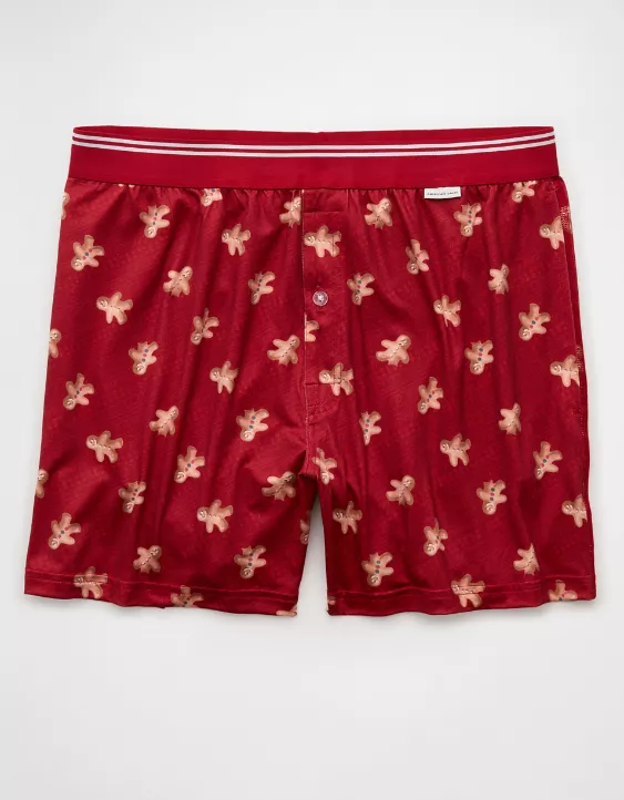 AEO Men's Ultra Soft Gingerbread Pocket Boxer Short - Image 3