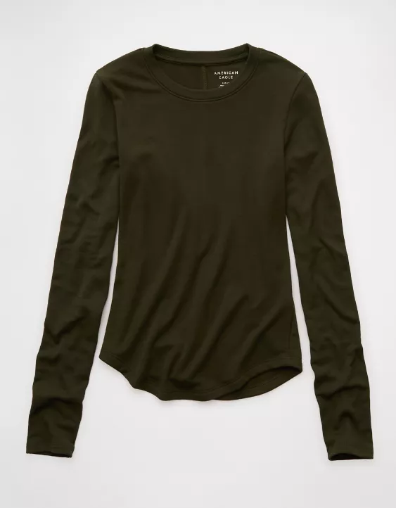 AE Long Sleeve Cozy Crew Neck T-Shirt - Image 3