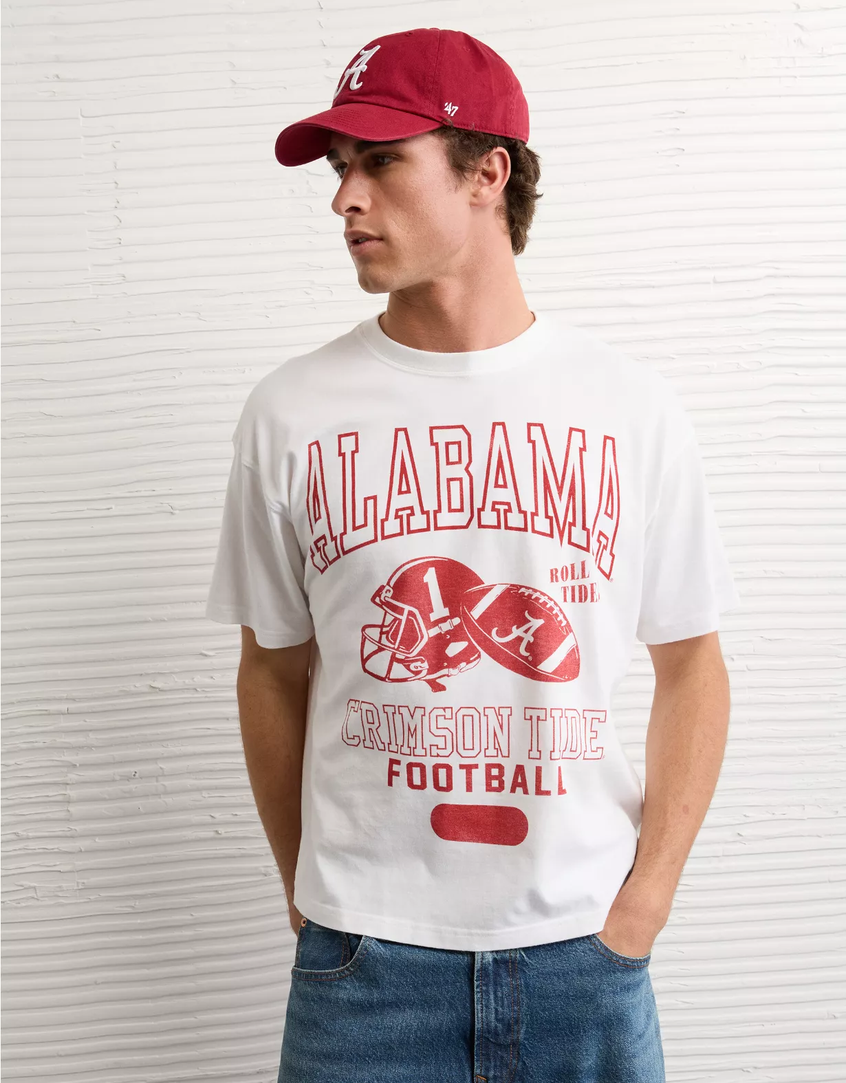 AE Boxy Alabama Crimson Tide Graphic T-Shirt