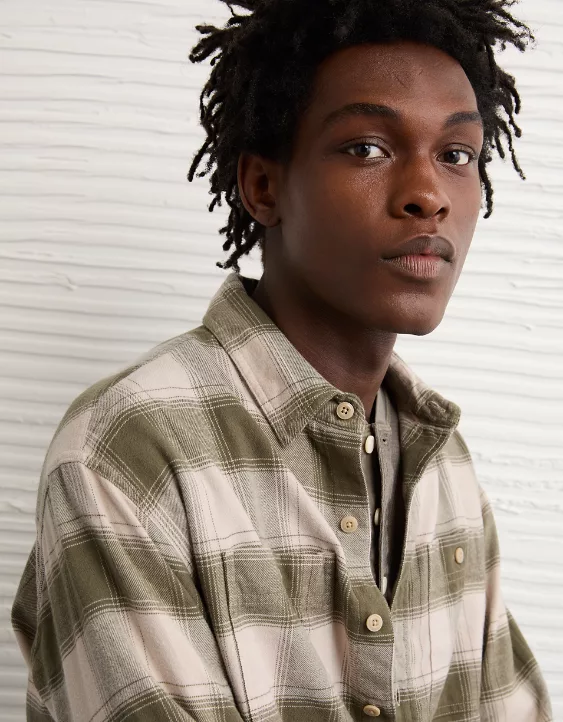 AE Relaxed Everyday Flannel Shirt - Image 6