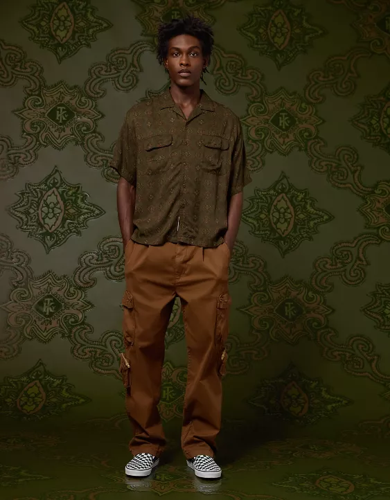 AE x Tru Kolors Short Sleeve Paisley Camp Shirt - Image 5