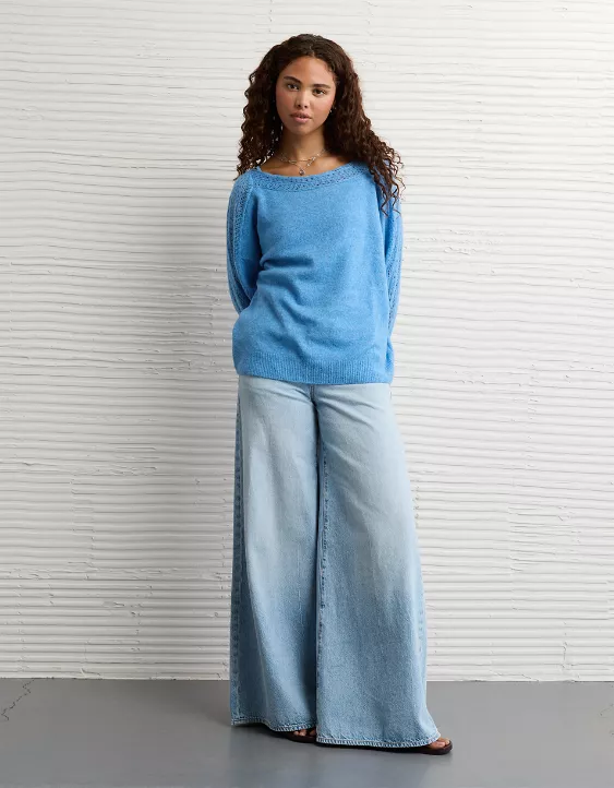 AE Whoa So Soft Lace Sweater - Image 5