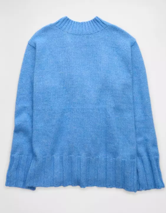 AE Oversized Faux Mohair Wide Cuff Sweater - Image 5