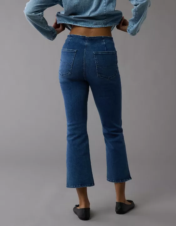 AE Luxe Pull-On High-Waisted Kick Bootcut Crop Jean - Image 2