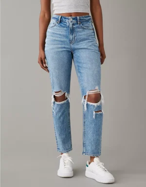 AE Strigid Ripped Mom Jean