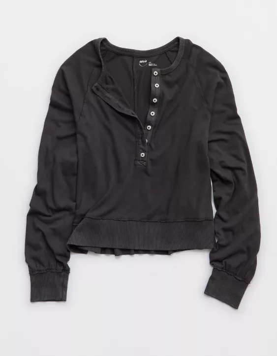 Aerie Happy Snit Henley T-Shirt - Image 3