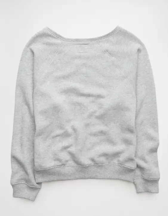 AE Michigan Wolverines Graphic Off The Shoulder Sweatshirt - Image 4