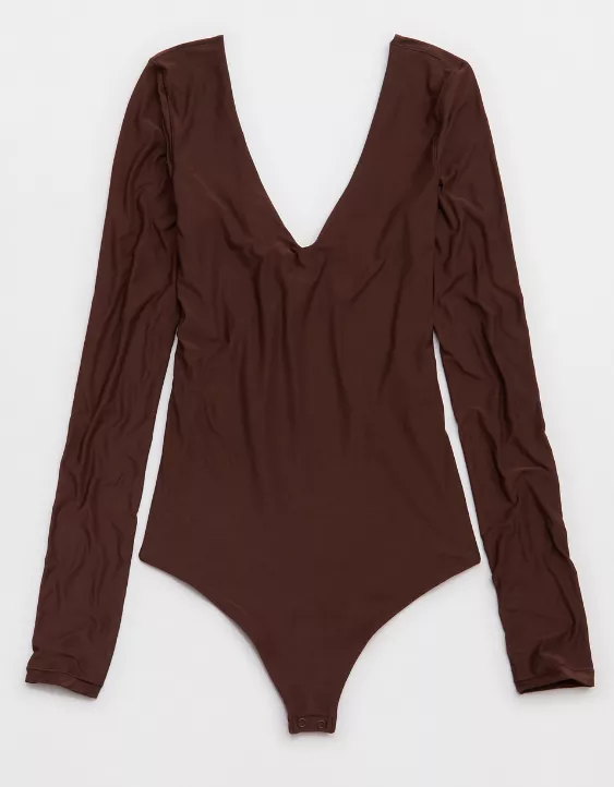 SMOOTHEZ Long Sleeve Plunge Bodysuit - Image 4