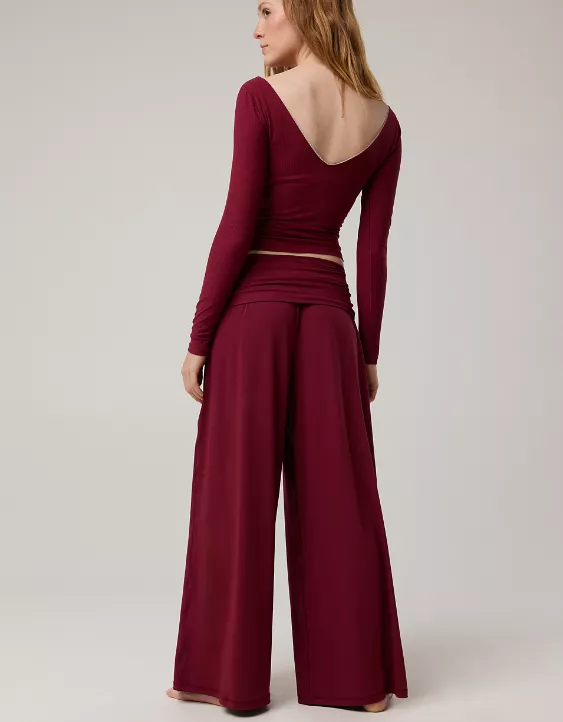 OFFLINE By Aerie Real Me Foldover Super Wide Leg Pant - Image 3