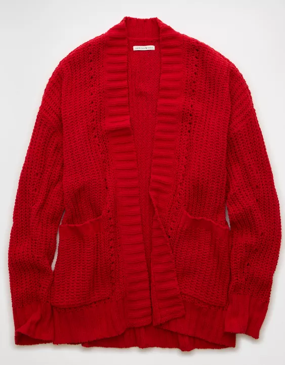 AE Chenille Cardigan Sweater - Image 3