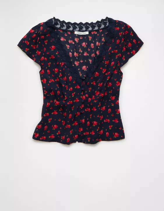 AE Lace Trim Blouse - Image 3