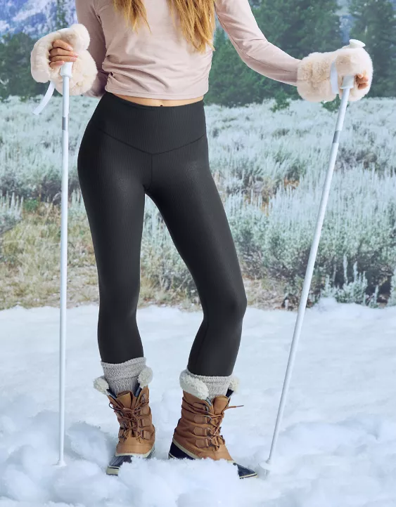 OFFLINE By Aerie Real Me XTRA Rib Foil Legging - Image 9