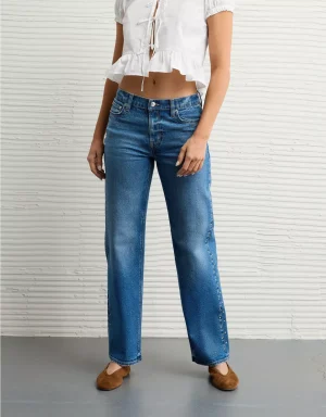 AE Stretch Studded High-Waisted Stovepipe Jean