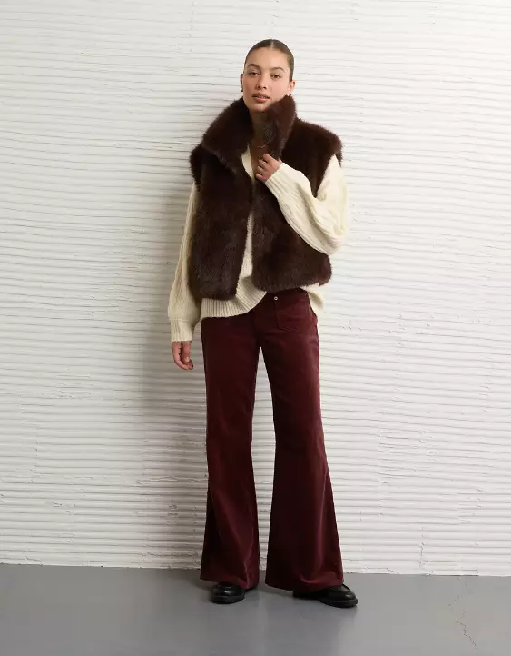 AE Whoa So Soft Notch Neck Cable Sweater - Image 5