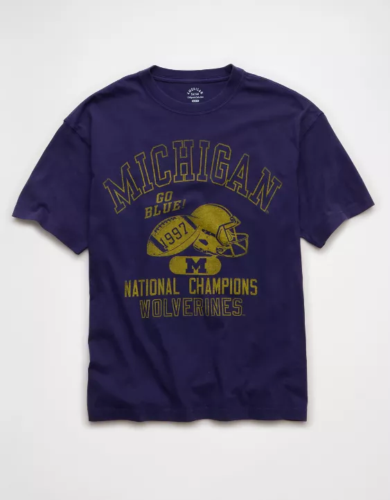 AE Boxy Michigan Wolverines Graphic T-Shirt - Image 3