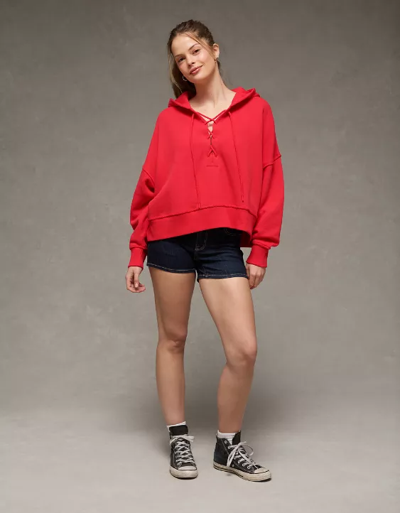 AE Big Hug Lace-Up Hoodie - Image 5