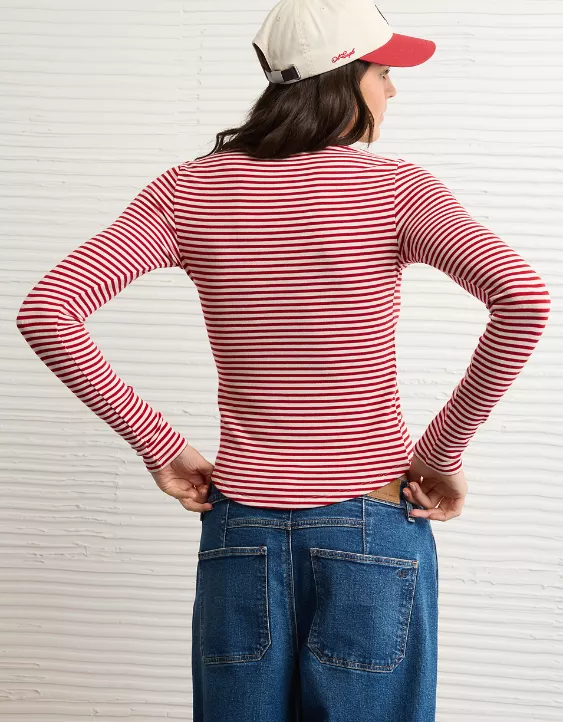 AE Long Sleeve Cozy Crew Neck T-Shirt - Image 2