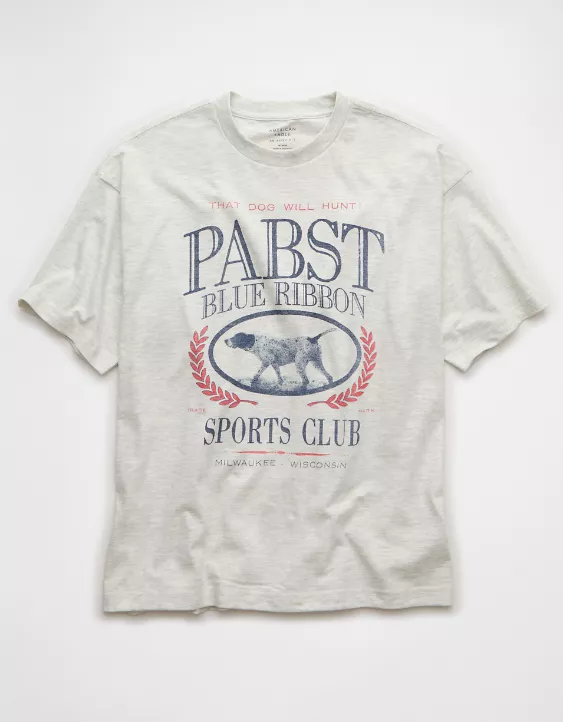 AE Boxy Pabst Blue Ribbon Graphic T-Shirt - Image 3
