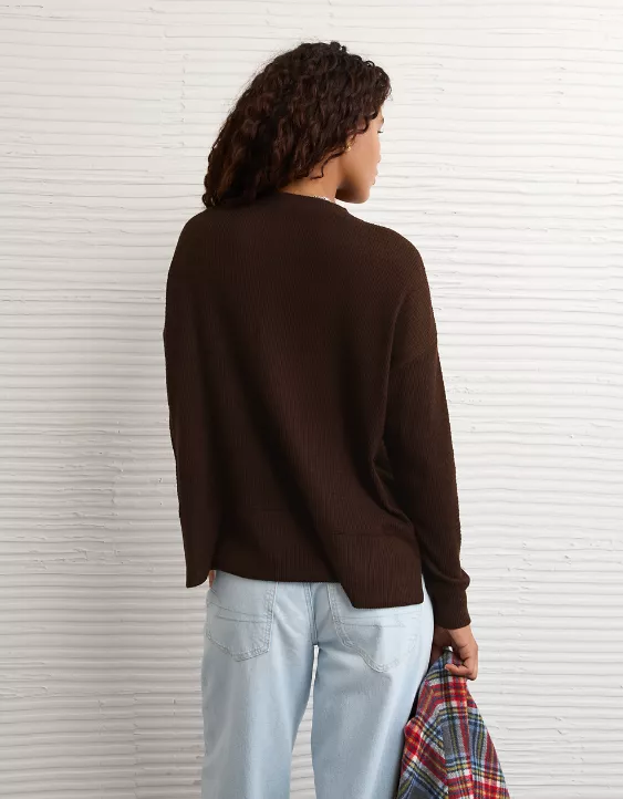 AE Long Sleeve Plush Crew Neck Top - Image 2