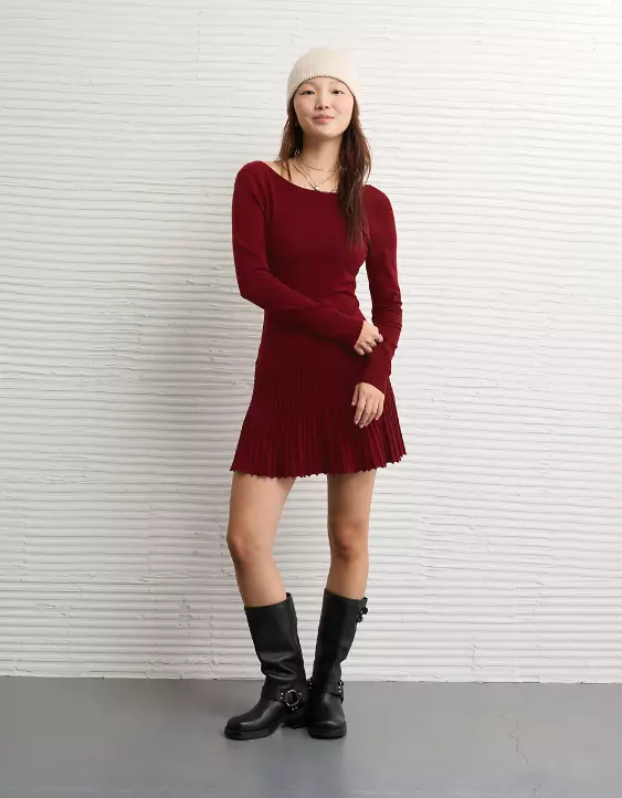 AE Drop Waist Sweater Mini Dress - Image 5
