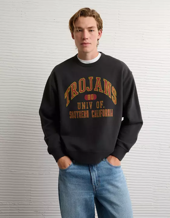AE USC Trojans Graphic Sweatshirt - Image 5
