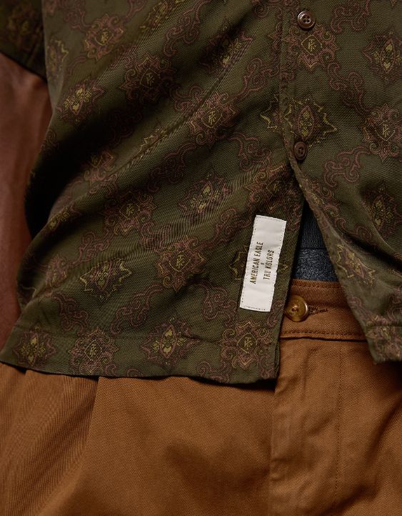 AE x Tru Kolors Short Sleeve Paisley Camp Shirt - Image 7