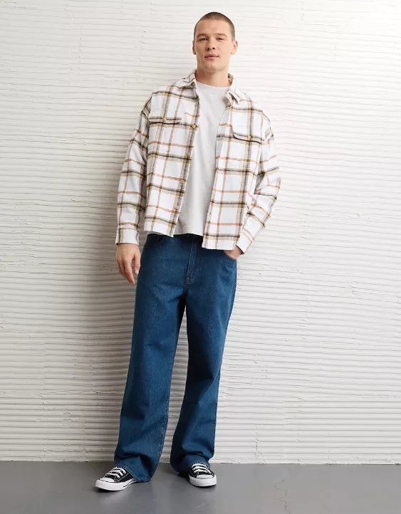 AE Boxy Flannel Shirt - Image 6