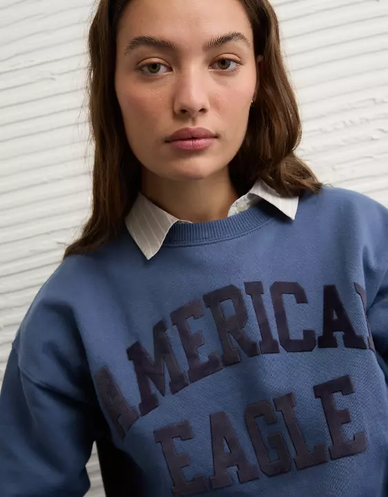 AE Velvet Graphic Crew Neck Sweatshirt - Image 6