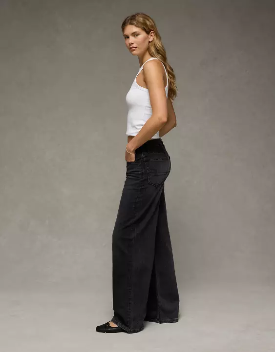 AE Dreamy Drape Strigid Low-Rise Ultra Wide-Leg Jean - Image 5