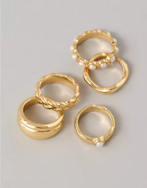 AEO Pearl Rings 5-Pack