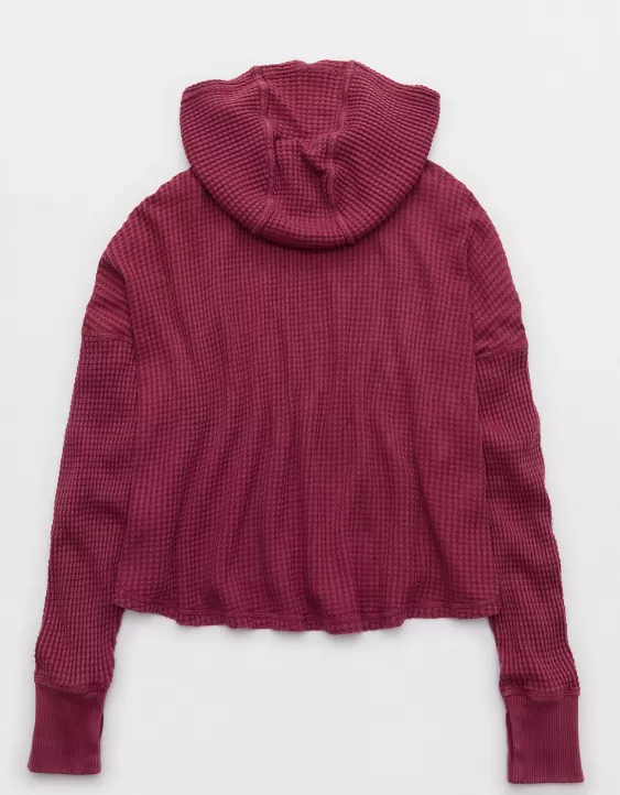 OFFLINE By Aerie Wow! Waffle Hoodie - Image 4