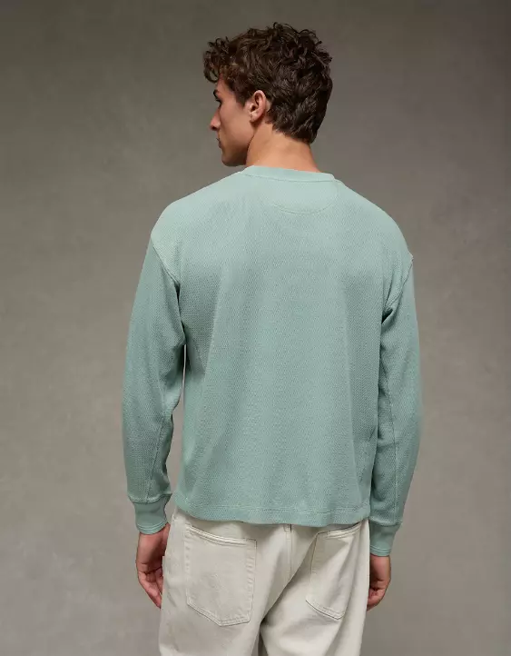 AE Boxy Washed Thermal Shirt - Image 2