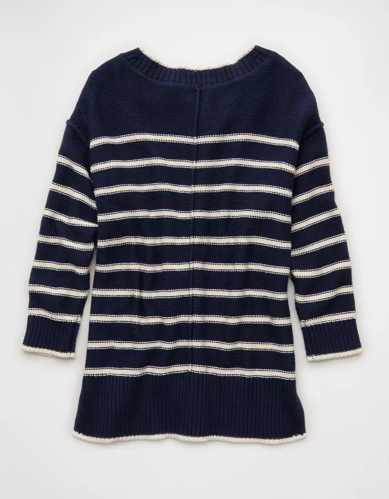 AE Striped Boat Neck Mini Sweater Dress - Image 4