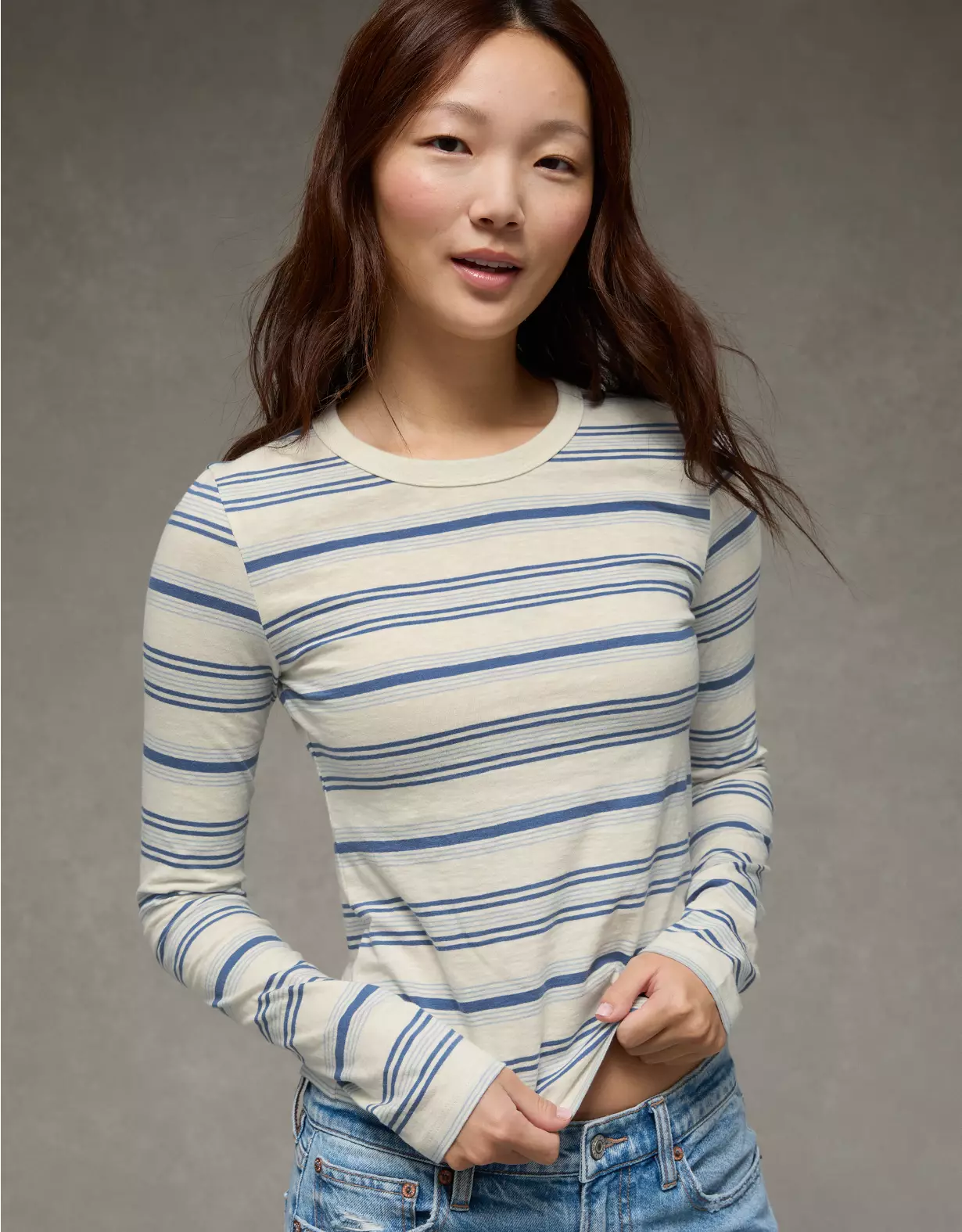 AE Long Sleeve Hey Baby Tee