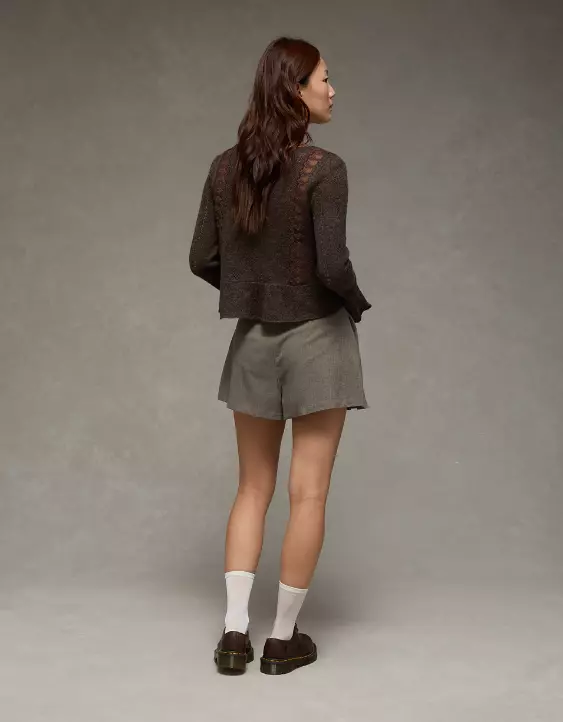 AE Super High-Waisted Pleated Trouser Short - Image 2