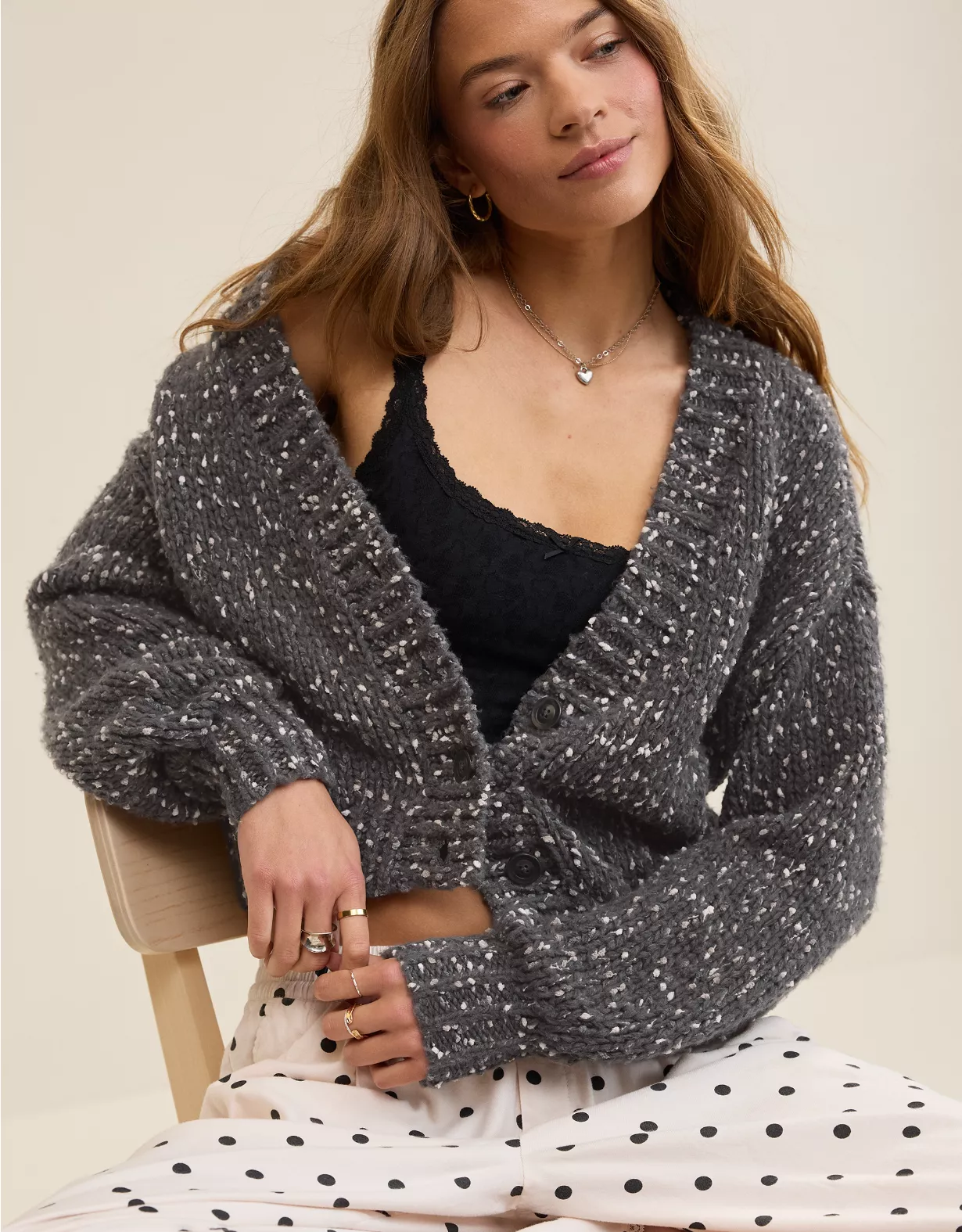 Aerie Confetti Cardigan