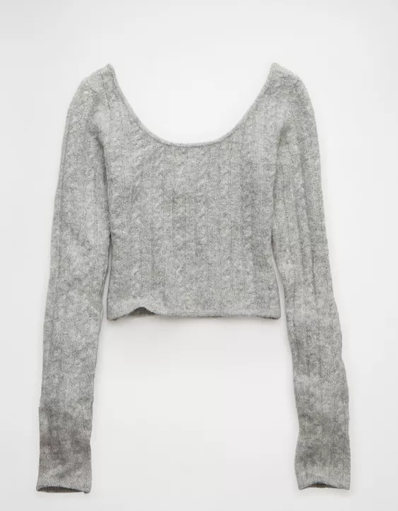 AE Whoa So Soft Cropped Scoop Neck Sweater - Image 3