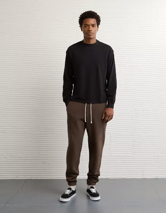 AE Long-Sleeve Boxy Sueded Jersey T-Shirt - Image 5