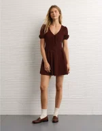 AE V-Neck Corduroy Mini Dress