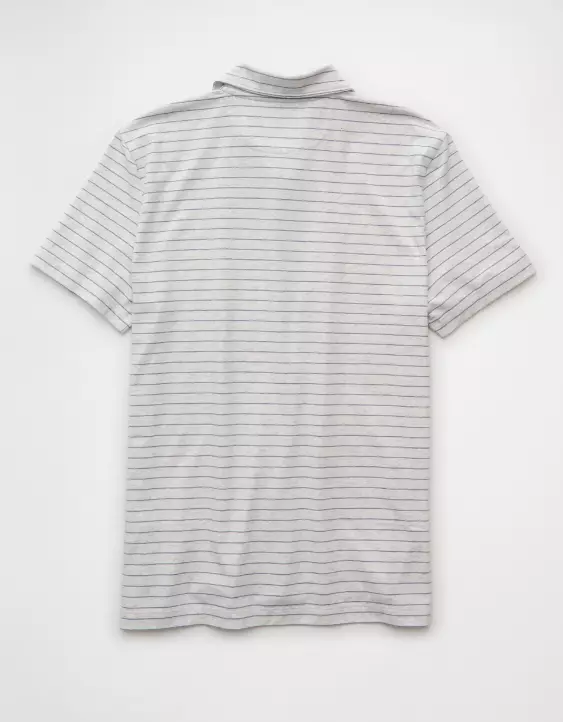 AE 24/7 Club Logo Striped Polo Shirt - Image 4