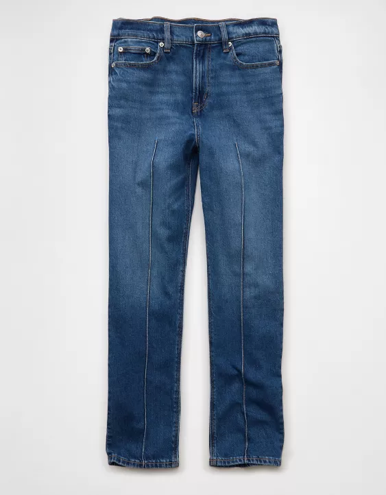 AE Stretch Super High-Waisted Ankle Straight Jean - Image 3